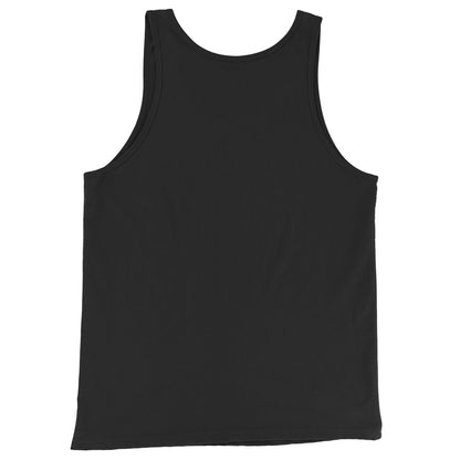 black Iron Focus tank top back view without design isolated on light background