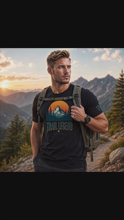Trail Legend Men's T-Shirt – Mountain Hiking | HorizonVibe