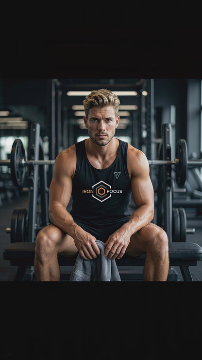 Iron Focus Men's Performance Tank Top – Gym Training | HorizonVibe