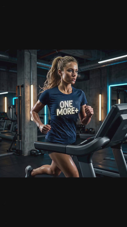 One More+ Women's Performance T-Shirt – Gym Workout | HorizonVibe