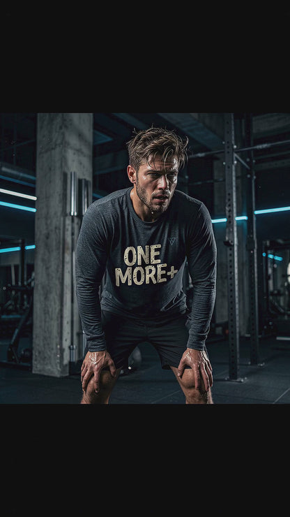 One More+ Men's Performance Long Sleeve – Gym Training | HorizonVibe